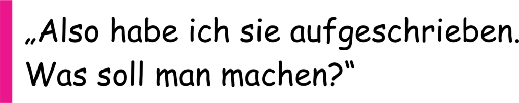 aufgeschrieben
